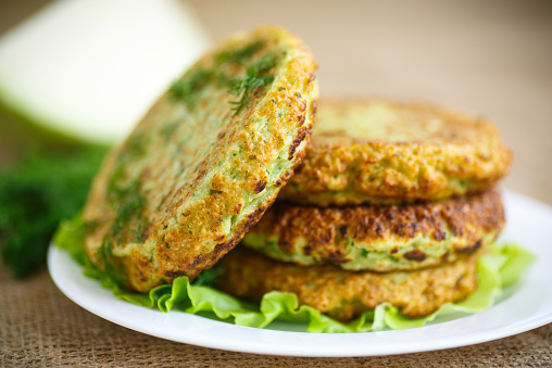 Vegetable Cutlets With Cabbage On A Plate