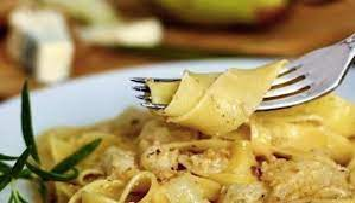 Tagliatelle Pere Guanciale Primo Piatto Leggero