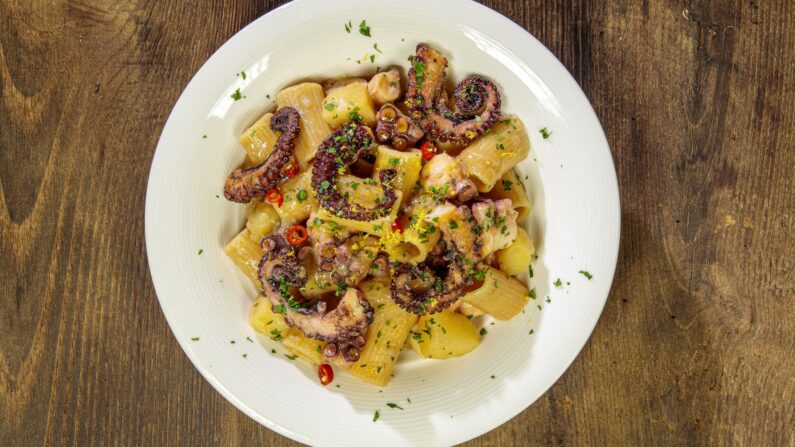 Paccheri Pasta Polpo E Patate Ricetta Leggera Estiva