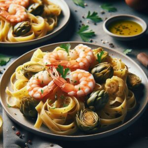 Gamberi Carciofi Tagliatelle Ricetta Valori Slimmyitalia